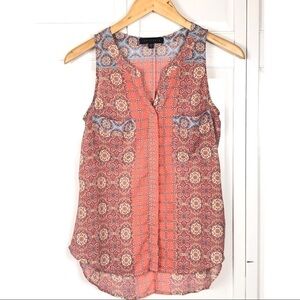SANCTUARY BOHO SLEEVELESS SANCTUARY BLOUSE 0752